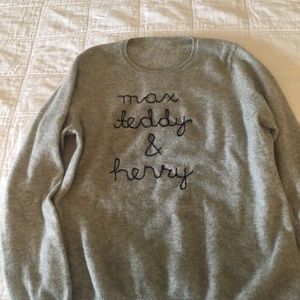 Custom embroidery on cashmere